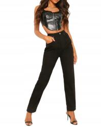 Boohoo Tall Farmernadrág Fekete Mom Casual Spzm 36