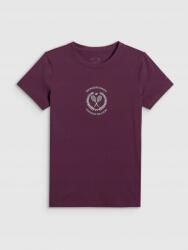 4F Piros Slim Női Póló Nyomott Mintával Légáteresztő Pamut S-es Méret M