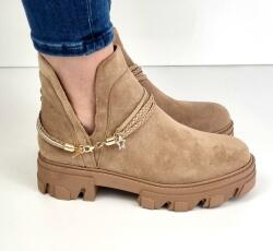 Seastar Bézs Bakancs Cipő Kivágott Oldalakkal 37-ES (NS255)