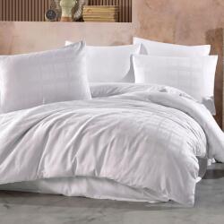 Darymex Szatén ágyneműhuzat 160x200 fehér kockás, egyszínű (POSATBAW/160X200/MARSWHIT)