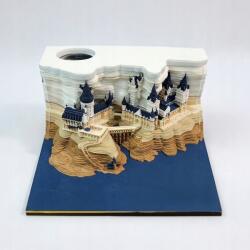  3D Jegyzetfüzet Kastély Fantasy Blokk Letéphető Réteges Szobor Asztali (B0CND1G87Q)