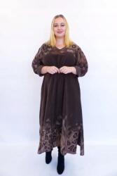  Hosszú árnyékolt kordbársony Ruha zsebekkel barna Uni (IT00561-1-1-1)