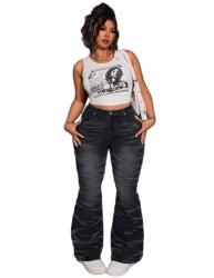 Shein Női Farmer Bootcut Pamut Magas Derekú Plus Size 4XL