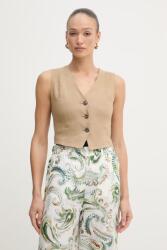 Marella egysoros női vászon mellény Emme by Marella - barna 38