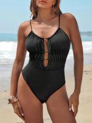 Shein EC21306 Shein Bordázott Egyrészes Fürdőruha (9) L