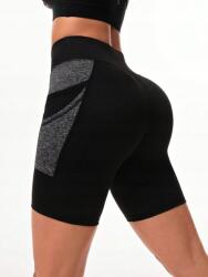 Shein EC11101 Shein Leggings Kerékpáros Rövidnadrág Fekete Sportos (9) S