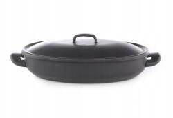 BELIS Zománcozott ovális sütőtál fedővel Bse csuka 32 cm, magasság 7 cm (8590191148794)
