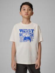 4F Fiú Póló Fehér Laza Pamut Nyomattal 146 (10-11 év) (4FJWSS26TTSHM2814-11S-146)