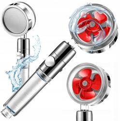 Przydasie. pl Zuhanyfej Takarékos Zuhany Turbinával, Ventilátorral, Cserélhető Szűrővel (#12912)