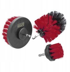 Meec Tools Csavarbehajtó kefe készlet Kőtégla lefolyócsövekhez Kemény sörték (027187)