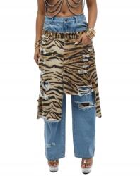 Shein Állatmintás Farmer Nadrág Xs