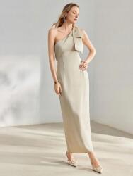  DC11119 Motf Szatén Egyvállas Maxi Ruha Elegáns (9) S