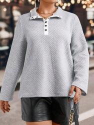 Shein T15302 Shein Női Steppelt Pulóver Gallérral (9) 46