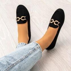 Seastar Fekete Loafers Balerina Papucs 36-OS (TU208 BLACK-3)