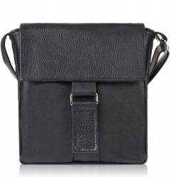  Postás Táska fekete klasszikus tágas Abruzzo (ABR-34)