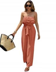 Shein Overál Nyitott Vállakkal És Fodros Nyakkivágással M