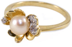 Ékszershop Gyöngyös köves gyűrű szívekkel (1303515)