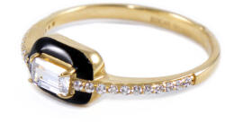 Ékszershop Fekete fehér köves arany gyűrű (1213949)