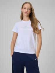 4F Női Póló Fehér, Nyomott Mintás Pamut S