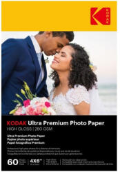 Kodak Ultra Premium fotópapír - RC Gloss 280g, 10x15, 60db (KO-9891626) - tintasziget