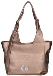 CHIARA bronz anyagában mintás rostbőr női válltáska e6025 lusy
