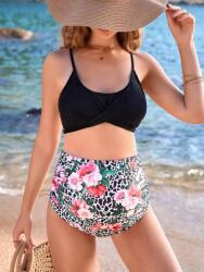 Shein DC32311 Shein Kismama Fürdőruha Kétrészes Virágos (9) XL