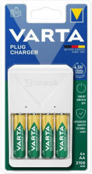 VARTA Plug akku töltő + AA 2100 mAh 4db akkuval (57657101451) (57657101451) - xpro