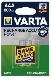 VARTA Power AAA 800 mAh ceruza akku (2db/csomag) (56703101402) (56703101402) - xpro