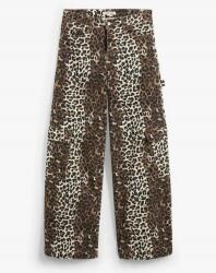 Bonprix Leopárdmintás Széles Military Nadrág 52-ES