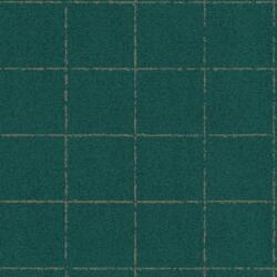 AS Creation Arany Rács Négyzetek Palackzöld Háttérrel Vászon Alapú Tapéta (37551-1)