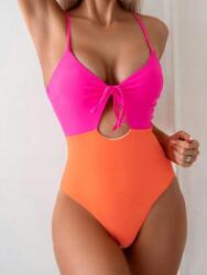 Shein KC56305 Shein Kétszínű Fürdőruha Kivágással (9) S