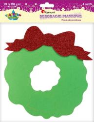 Titanum Habszivacs dekoráció Titanum koszorú zöld-piros (5907437693469)