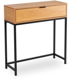 Mebel Elite Tölgy Loft Konzol Fekete Ipari Előszobába Petra (Biurko konsolka mała stylowa do sypialni)