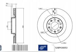 Blue Print Alfa Féktárcsa Hátsó Giulia/stelvio 2, 0 16-