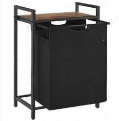 4CONVY szennyestartó kosár Szabadonálló egykamrás 65L (laundrybasket_1grid_black_65L)