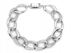 Lovrin Ezüst női karkötő 925 Nagy Láncszemek cirkóniákkal elegáns divatos R20 (66485279)