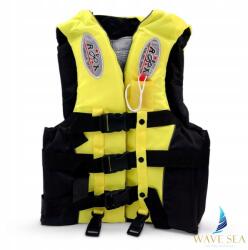 WAVE SEA Mentőmellény M-es, sárga, felnőtt horgász sup (WS-KAM-M-Ż)