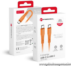  Cable USB C to USB C Forcell F-Energy QC4.0 PD 3A 60W Silicone 1 m C344 orange (5903396435836)
