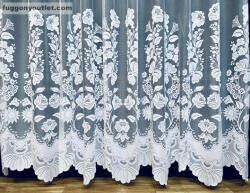 fuggonyoutlet Kalocsai, fehér, 400x175 cm