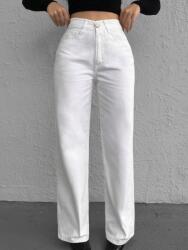 Shein DC47311 Shein Egyenes Széles Farmernadrág Magas Derékkal (9) M