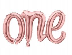 Party Deco Fólia lufi One, 66x37cm, rozé arany