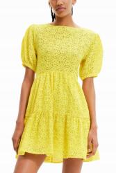 Desigual Sárga Áttört Ruha Mini (xs) (Limon 23SWVW85)