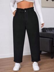 Shein LC63113 Shein Széles Farmer Nadrág Gumis Derékkal (9) 48