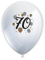  Happy Birthday 70 Milestone léggömb, lufi 6 db-os 11 inch (27, 5 cm) (PNN95626) - eking