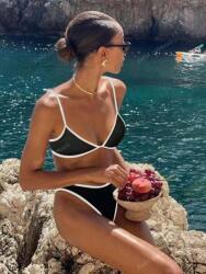 Shein DC51305 Shein Kontrasztos Kétrészes Fürdőruha (9) L