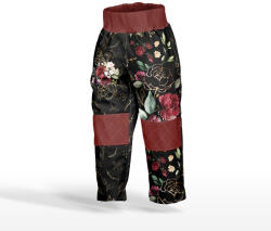 Takoy Panou cu croială pentru pantaloni softshell flori aurii pe negru mărimea 146-NS-26263
