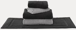 SOFT COTTON Kedvezményes PRESTIGE törölköző szett + NODE fürdőszoba szőnyeg Fekete antracit / Világosszürke