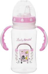 Baby Bruin széles nyakú tanulópohár 300 ml, cseppmentes itatócsőrrel rózsaszín (5504321rozsa)