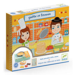 DJECO Joc de rol Set de preparat clatite Gaelle si Titouan, Djeco (DJ06530) - infant Bucatarie copii
