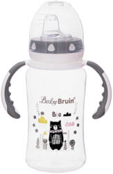 Baby Bruin széles nyakú tanulópohár 300 ml, cseppmentes itatócsőrrel szürke (5504321szurke)